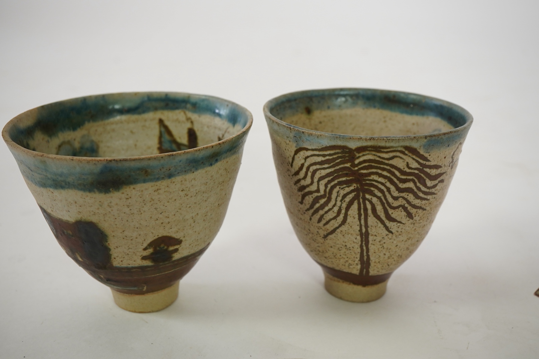 Eric James Mellon (1925-2014): A small group of elm ash glazed studio pottery